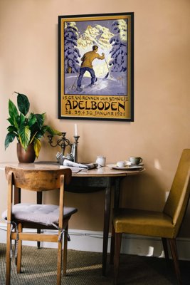 Poster an der Wand Adelboden Schweiz