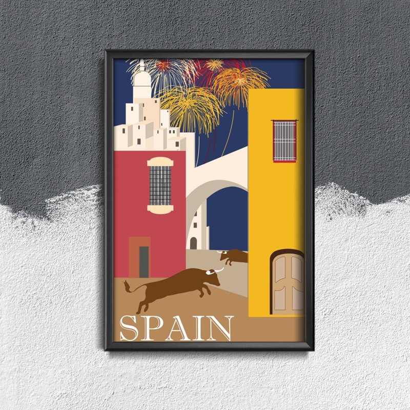 Weinleseplakat Spanien