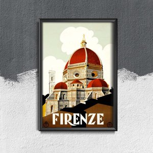 Plakat-Weinlese Florenz, Italien