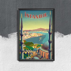 Poster im Retro-Stil Istanbul, Türkei