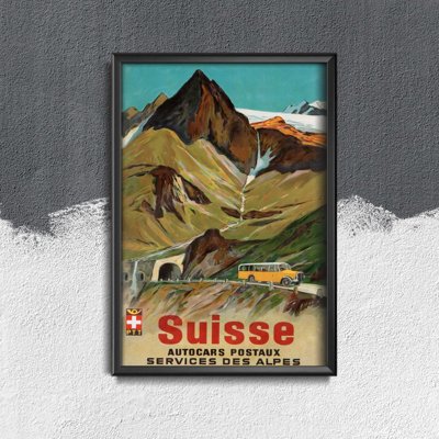 Retro-Poster Schweizer Alpen