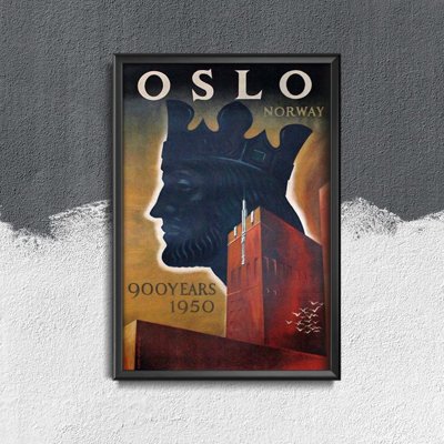 Weinleseplakat Norwegen Oslo