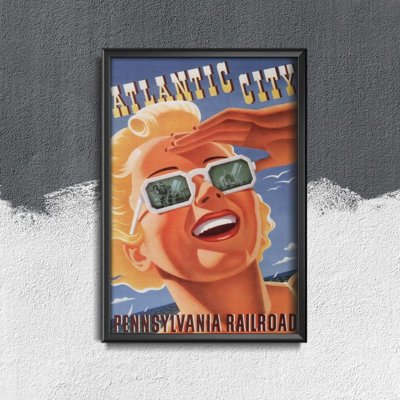 Retro-Poster Atlantische Stadt