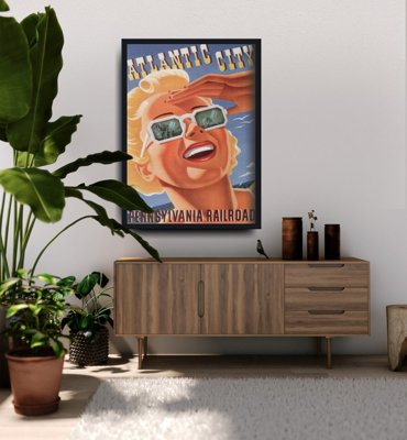 Retro-Poster Atlantische Stadt