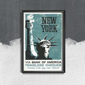 Plakat-Weinlese Bank of New York Advertising Print