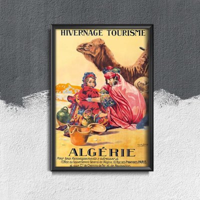 Weinleseplakat für das Wohnzimmer Algerien