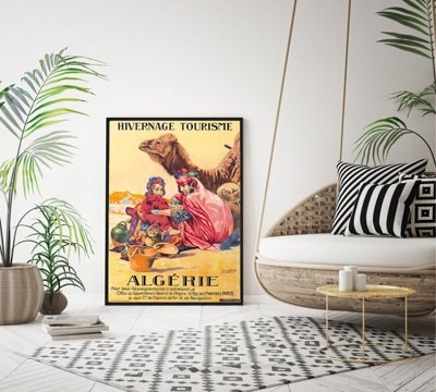 Weinleseplakat für das Wohnzimmer Algerien