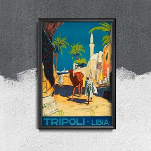 Weinleseplakat für das Wohnzimmer Libyen Tripolis