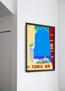 Poster im Retro-Stil Tunis Air