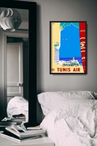 Poster im Retro-Stil Tunis Air