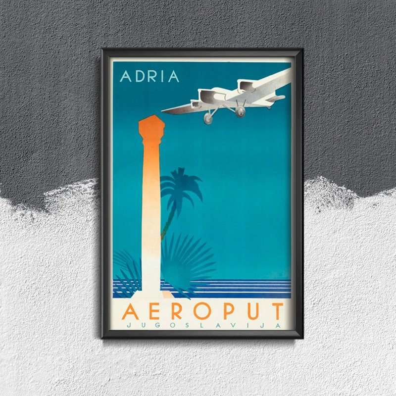 Retro-Poster Aeroput Jugoslawien