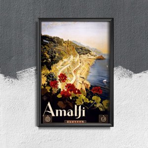 Plakat-Weinlese Amalfi Italien