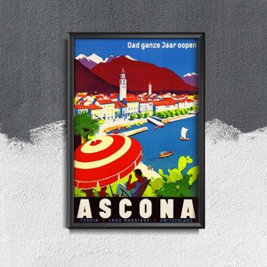 Poster an der Wand Schweiz Ascona