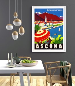 Poster an der Wand Schweiz Ascona