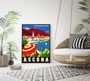 Poster an der Wand Schweiz Ascona