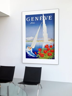 Retro-Poster Genf, Schweiz