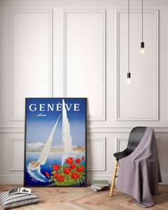 Retro-Poster Genf, Schweiz