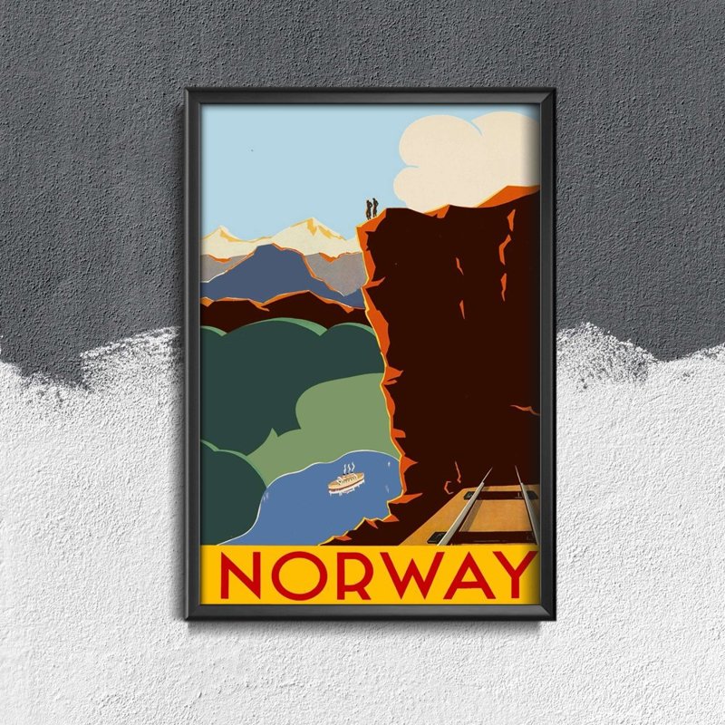 Weinleseplakat Norwegen