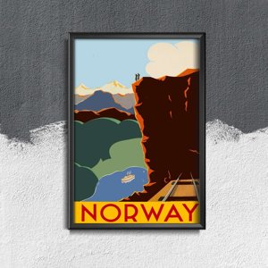 Weinleseplakat Norwegen