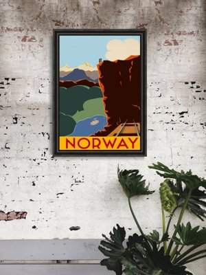 Weinleseplakat Norwegen