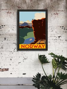 Weinleseplakat Norwegen