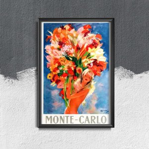 Plakat-Weinlese Schöne Monte Carlo Monaco