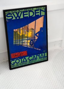 Poster im Retro-Stil Göta-Kanal in Schweden