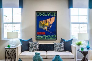 Poster im Retro-Stil Göta-Kanal in Schweden