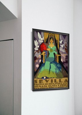 Poster im Retro-Stil Fiesta de Primavera Sevilla