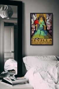 Poster im Retro-Stil Fiesta de Primavera Sevilla