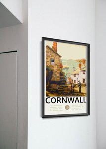 Poster an der Wand Cornwall