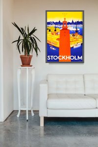 Retro-Poster Schweden Stockholm