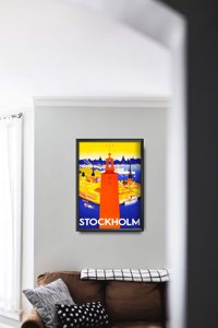 Retro-Poster Schweden Stockholm