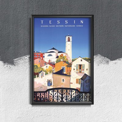 Weinleseplakat Schweiz Tessin