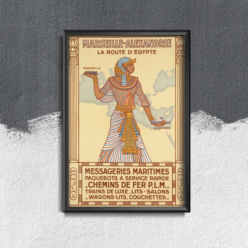 Plakat-Weinlese Marseille Ägypten Alexandrie