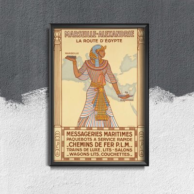 Plakat-Weinlese Marseille Ägypten Alexandrie