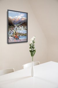 Poster an der Wand Mont Blanc Französisch