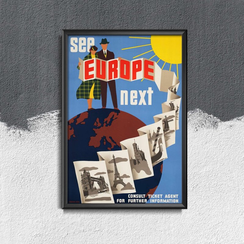 Weinleseplakat Europa