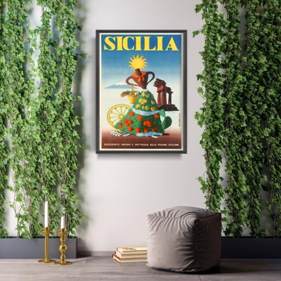 Retro-Poster Sizilien Italien