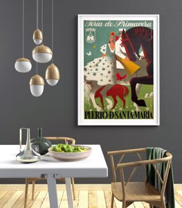 Plakat-Weinlese Feria Puerto de Santa Maria Spanien