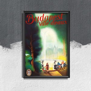 Poster im Retro-Stil Budapest, Ungarn
