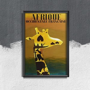 Weinleseplakat für das Wohnzimmer Afrique