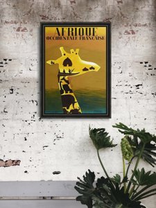 Weinleseplakat für das Wohnzimmer Afrique