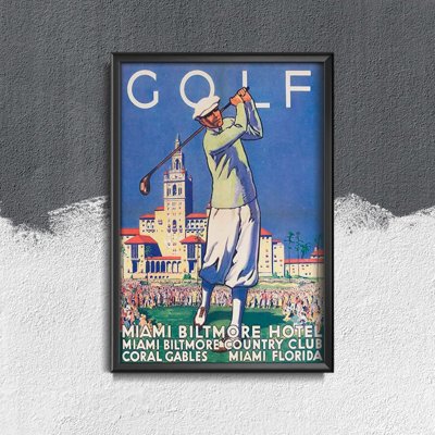 Poster im Retro-Stil Miami Golf