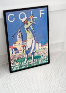 Poster im Retro-Stil Miami Golf