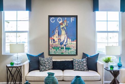 Poster im Retro-Stil Miami Golf
