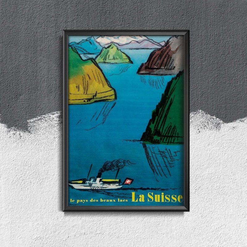 Plakat für den Frieden Schweiz Berg