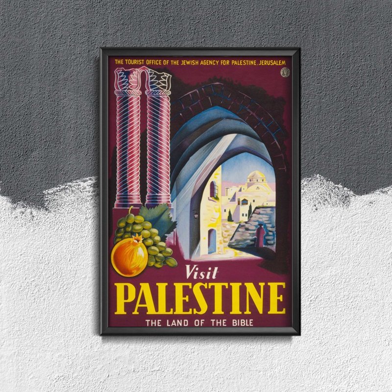 Retro-Poster Besuch Palästina