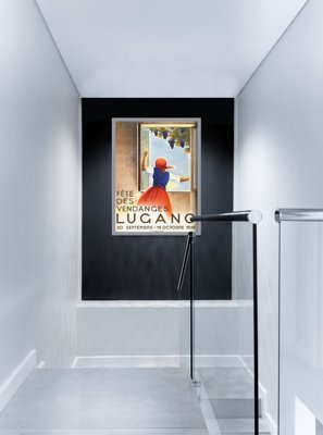 Weinleseplakat für das Wohnzimmer Lugano Schweizer Weinernte