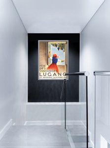 Weinleseplakat für das Wohnzimmer Lugano Schweizer Weinernte